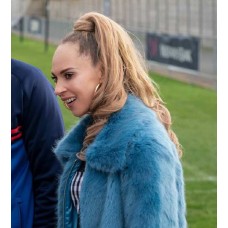 Ted Lasso Keeley Jones Blue Fur Jacket