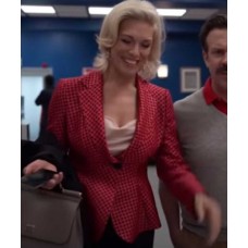 Ted Lasso Rebecca Welton Red Suiting Fabric Blazer Ted Lasso Rebecca Welton Red Suiting Fabric Blazer