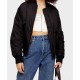 Ted Lasso Juno Temple Black Cotton Bomber Jacket