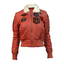 Top Gun B-15 Women's Flight Jacket With Patches