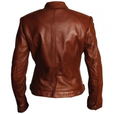 Womenâ€™s Cafe Racer Leather Jacket