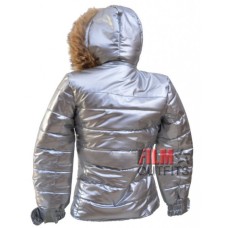 Caroline Channing Bomber Silver Puffer Jacket