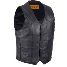 California MC Hells Angels Black Leather Vest