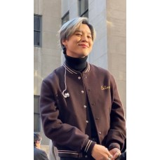 BTS Jimin Wool Bomber Jacket