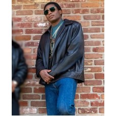 Black Mafia Family Terry Leather Jacket