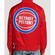 Detroit Pistons Logo Starters Red Jacket