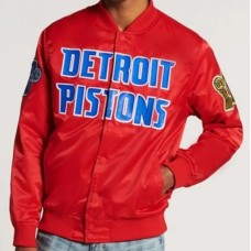 Detroit Pistons Logo Starters Red Jacket