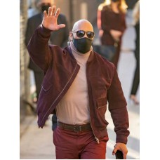 Dwayne Johnson Suede Bomber Jacket