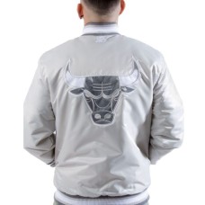 Chicago Bulls Silver Satin Jacket