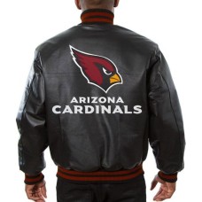 Arizona Cardinals Varsity Black Leather Jacket
