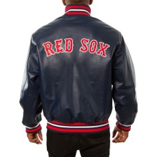 Boston Red Sox Varsity Navy Blue Leather Jacket