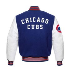 Chicago Cubs Blue and White Varsity Jacket