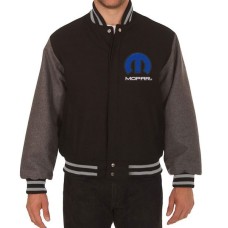 Dodge Mopar Black and Grey Varsity Wool Jacket