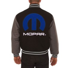 Dodge Mopar Black and Grey Varsity Wool Jacket