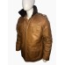 High Quality Real Fur Brown Leather Jacket 