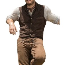 Magnificent Seven Chris Pratt Brown Leather Vest