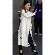 Ariana Grande White Long Coat