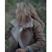 La Brea Eve Harris Eveâ€™s Beige Suede Sherpa Jacket