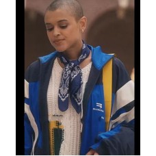 Gossip Girl Julien Calloway Blue Colorblock Jacket