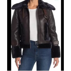 Gossip Girl Julien Calloway Fur Trim Leather Jacket