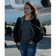 Hightown S02 Jackie Quiñones Black Hooded Jacket Hightown S02 Jackie Quiñones Black Hooded Jacket