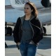 Hightown S02 Jackie QuiÃ±ones Black Hooded Jacket