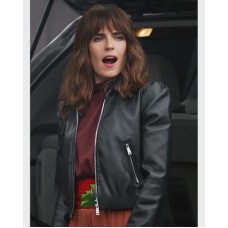 Home Economics Marina Black Bomber Jacket