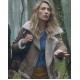 La Brea Eve Harris Eveâ€™s Beige Suede Sherpa Jacket