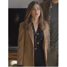 Lily Collins Windfall Brown Blazer