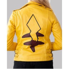 Pikachu Pokemon Yellow Leather Jacket