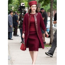 The Marvelous Mrs. Maisel S04 Rachel Brosnahan Maroon Coat