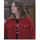 Side Hustle Presley Leopard Collar Red Coat