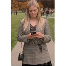 The Sex Lives of College Girls ReneÃ© Rapp Plaid Belted Blazer