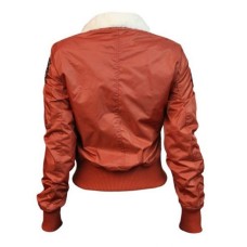 Top Gun B-15 Womens Flight Satin Jacket With Patches