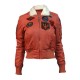 Top Gun B-15 Womens Flight Satin Jacket With Patches