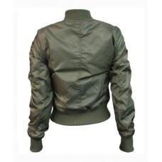 Womens Top Gun MA-1 Olive Bomber Jacket
