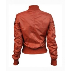Womens Top Gun MA-1 Rust Bomber Jacket