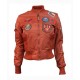 Womens Top Gun MA-1 Rust Bomber Jacket