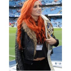 Becky Lynch WWE Fur Shearling Jacket
