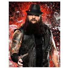WWE Bray Wyatt Black Leather Hooded Vest