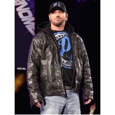 WWE Superstar AJ Style Hooded Leather Jacket