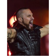 WWE Black Leather Studded Lance Archer Vest