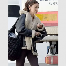 Fool Me Once Michelle Keegan Leather Shearling Jacket