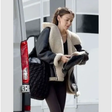 Fool Me Once Michelle Keegan Leather Shearling Jacket