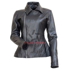 Anne Hathaway Fashion Show Black Biker Jacket for Women