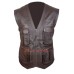Owen Jurassic World Chris Pratt Brown Leather Vest