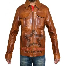 Mens Brown Genuine Leather Jacket