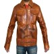 Mens Brown Genuine Leather Jacket