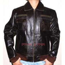 Mens Flight Bomber Style Black Jacket