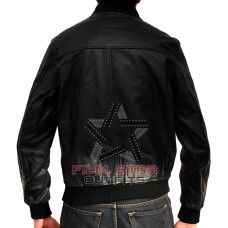 Wall Street Money Never Sleeps Bomber Leather Jacket